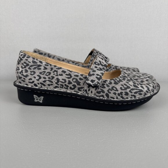 Alegria Feliz Shoes Leather Mary Jane Leopard Print Womens 41 US 10.5/11 FEL-416 - Picture 1 of 9